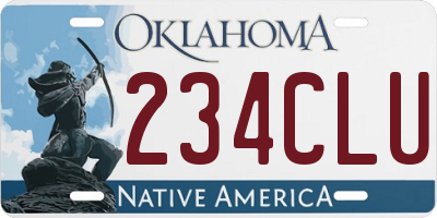OK license plate 234CLU