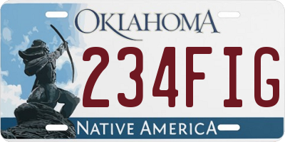 OK license plate 234FIG