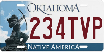 OK license plate 234TVP