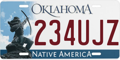 OK license plate 234UJZ
