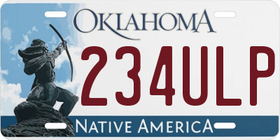 OK license plate 234ULP