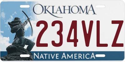 OK license plate 234VLZ