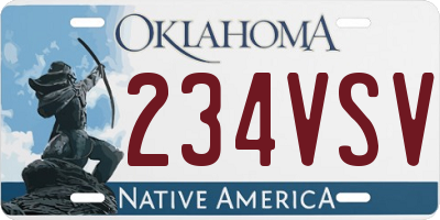 OK license plate 234VSV
