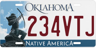 OK license plate 234VTJ