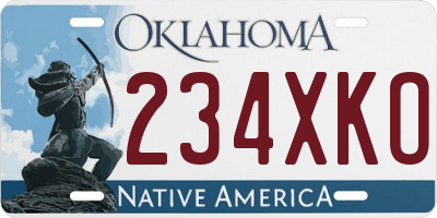 OK license plate 234XKO