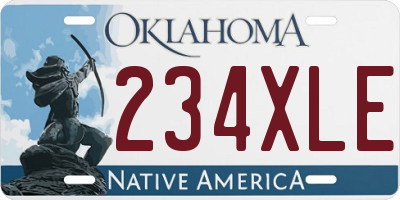 OK license plate 234XLE
