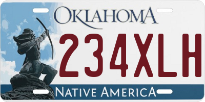OK license plate 234XLH