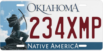 OK license plate 234XMP