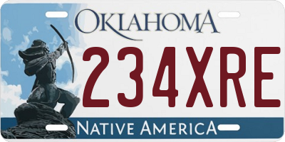OK license plate 234XRE
