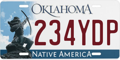 OK license plate 234YDP