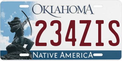 OK license plate 234ZIS