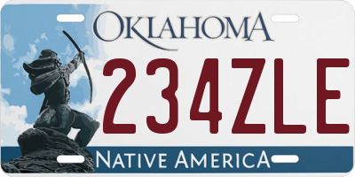 OK license plate 234ZLE