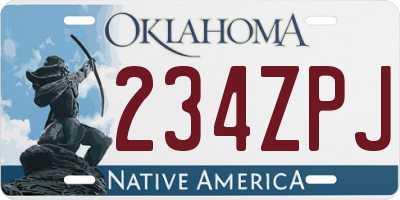 OK license plate 234ZPJ
