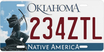 OK license plate 234ZTL