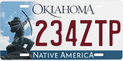 OK license plate 234ZTP