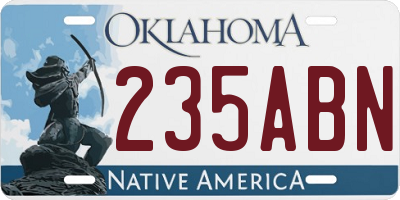 OK license plate 235ABN