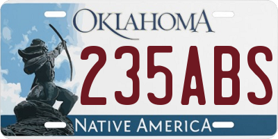 OK license plate 235ABS