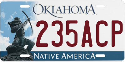 OK license plate 235ACP