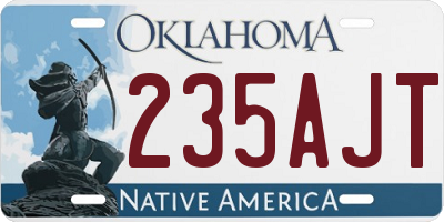 OK license plate 235AJT