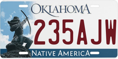 OK license plate 235AJW