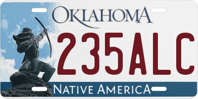 OK license plate 235ALC