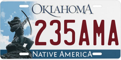 OK license plate 235AMA
