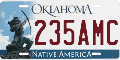 OK license plate 235AMC