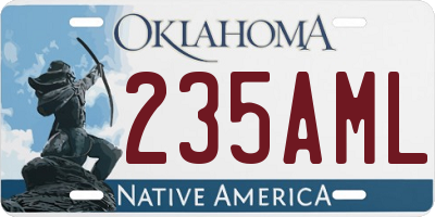 OK license plate 235AML