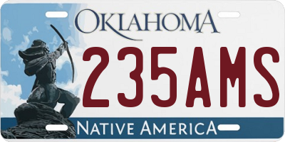OK license plate 235AMS