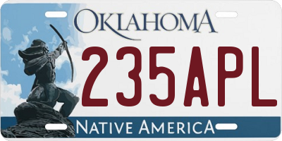 OK license plate 235APL