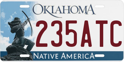 OK license plate 235ATC