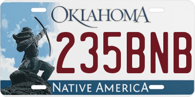 OK license plate 235BNB