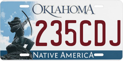 OK license plate 235CDJ