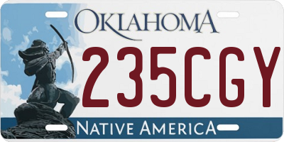 OK license plate 235CGY
