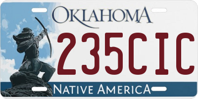 OK license plate 235CIC
