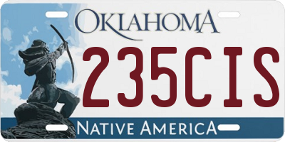OK license plate 235CIS
