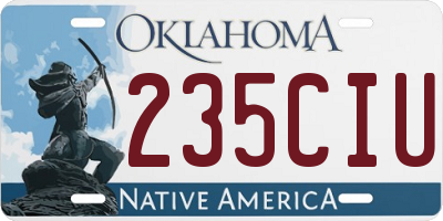OK license plate 235CIU