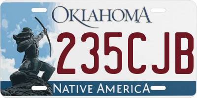 OK license plate 235CJB