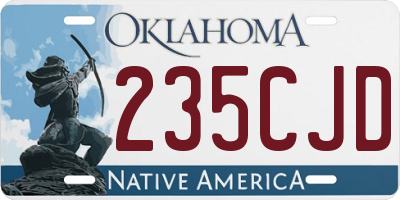 OK license plate 235CJD