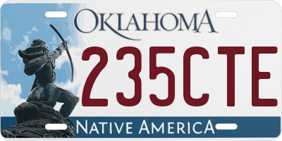 OK license plate 235CTE