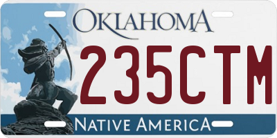 OK license plate 235CTM