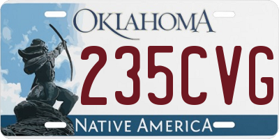 OK license plate 235CVG