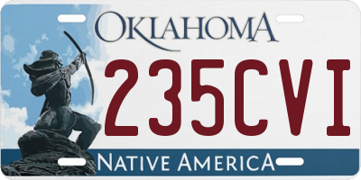 OK license plate 235CVI