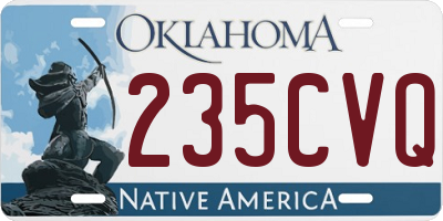 OK license plate 235CVQ