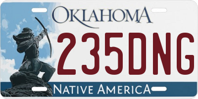OK license plate 235DNG