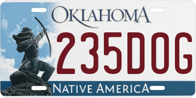 OK license plate 235DOG