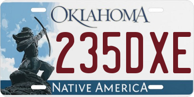 OK license plate 235DXE
