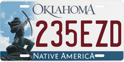 OK license plate 235EZD