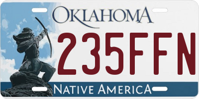 OK license plate 235FFN