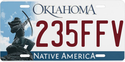 OK license plate 235FFV